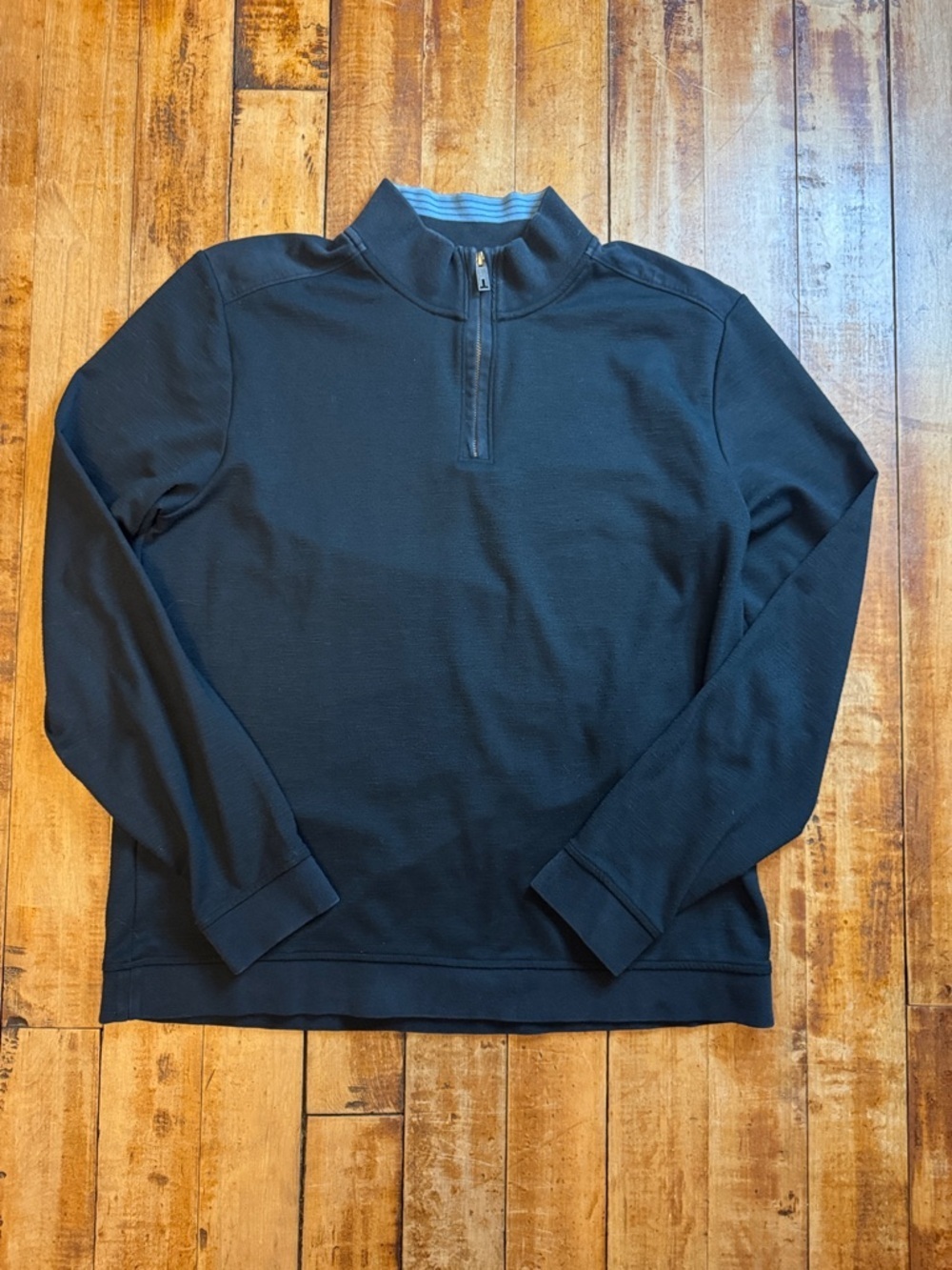 Ted Baker London Black QuarterZip Sweater size 5 Medium